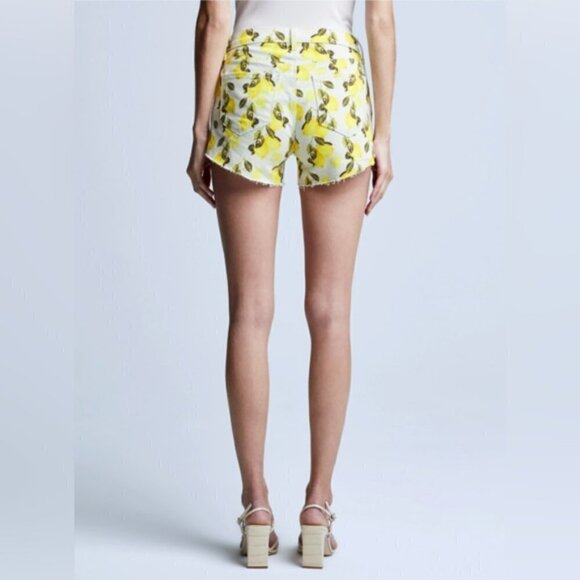 L'AGENCE Audrey Mid-Rise Lemon Shorts - Picture 4 of 16